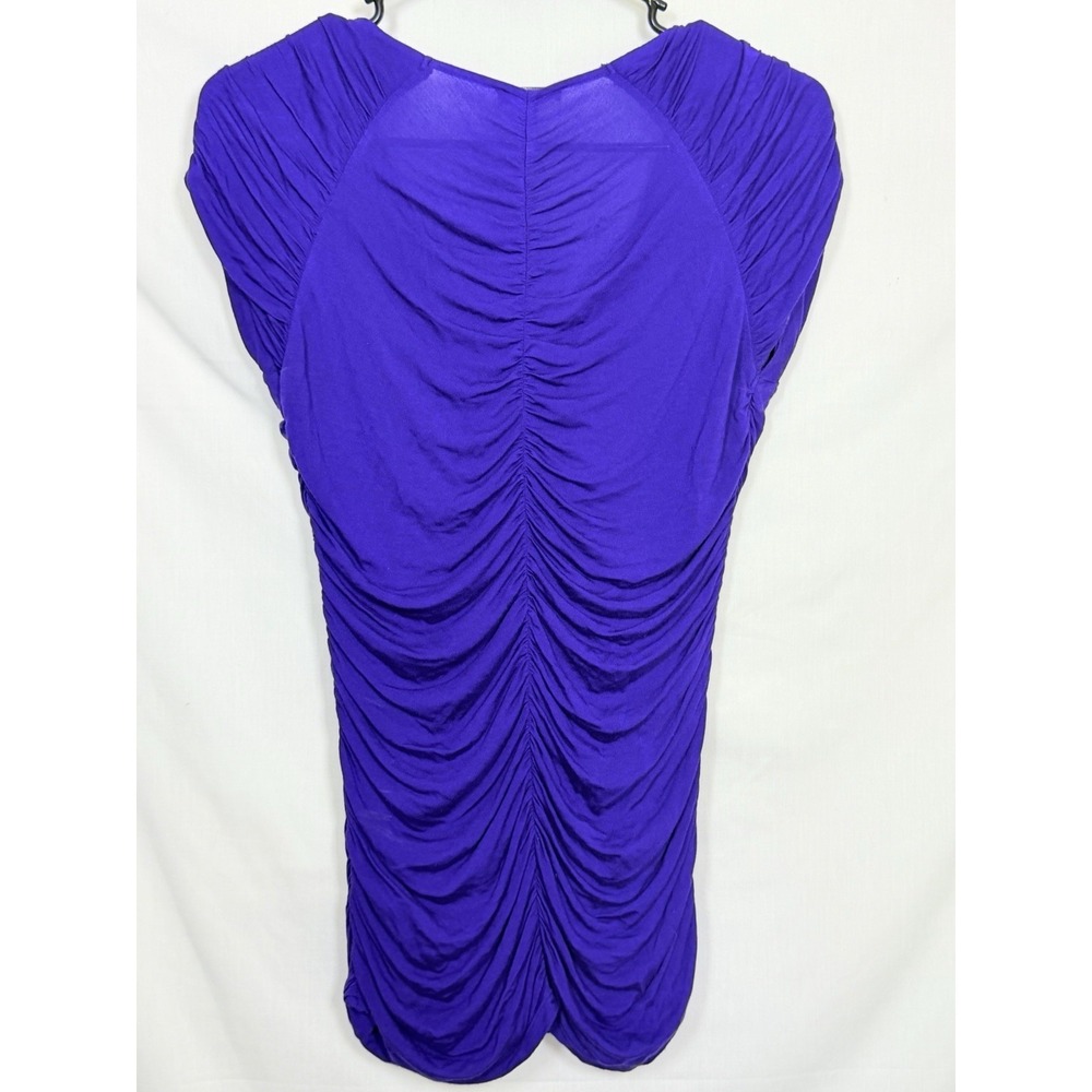 Express Purple Ruched Longline Blouse Top Womens Small Y2K Going Out - Picture 5 of 10